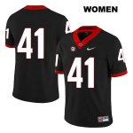 Women's Georgia Bulldogs NCAA #41 Channing Tindall Nike Stitched Black Legend Authentic No Name College Football Jersey KOP3254WB